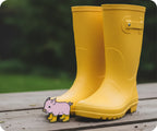 Little Piggy With Yellow Wellies Pin Badge