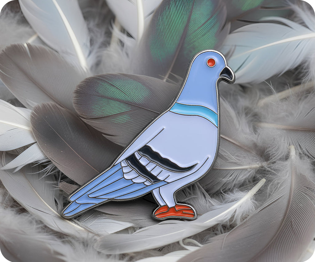 Pigeon Bird Pin Badge