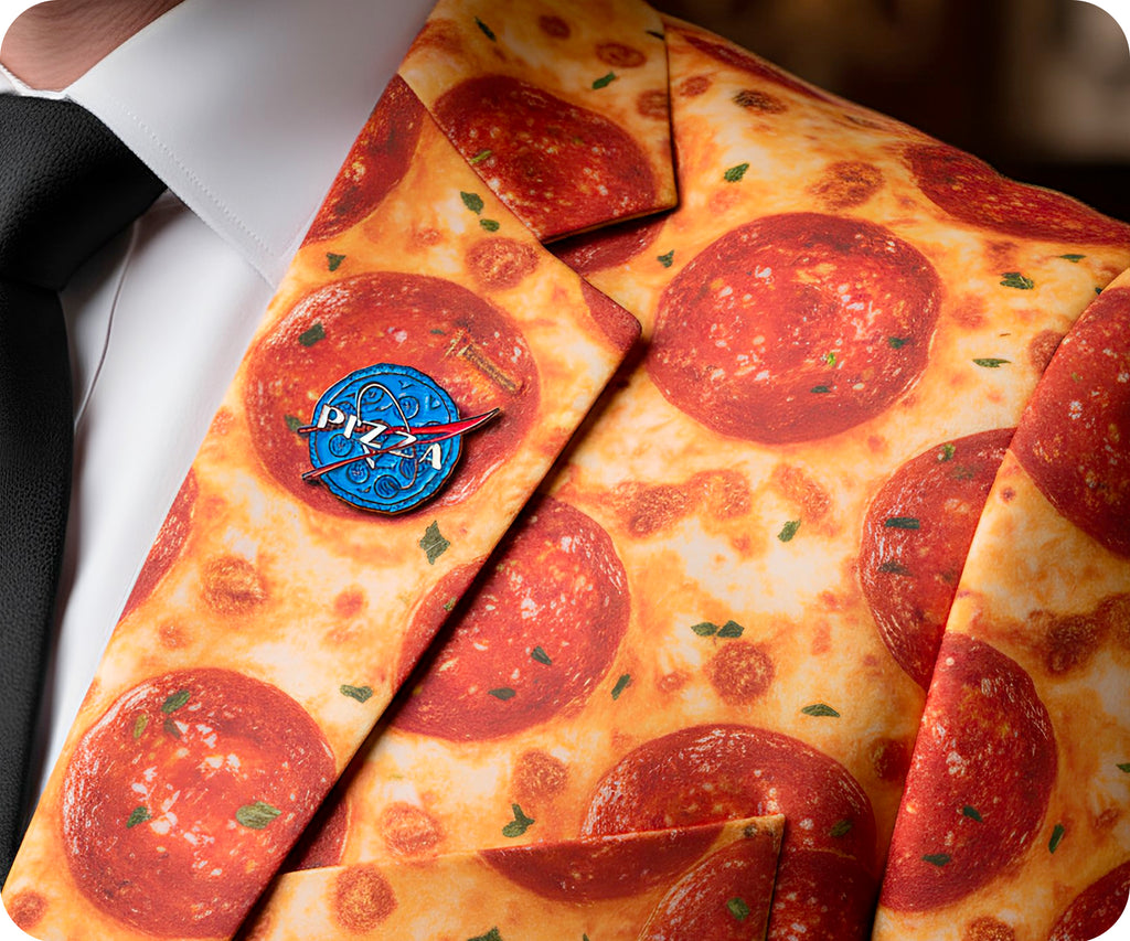 NASA Space Pizza Pin Badge