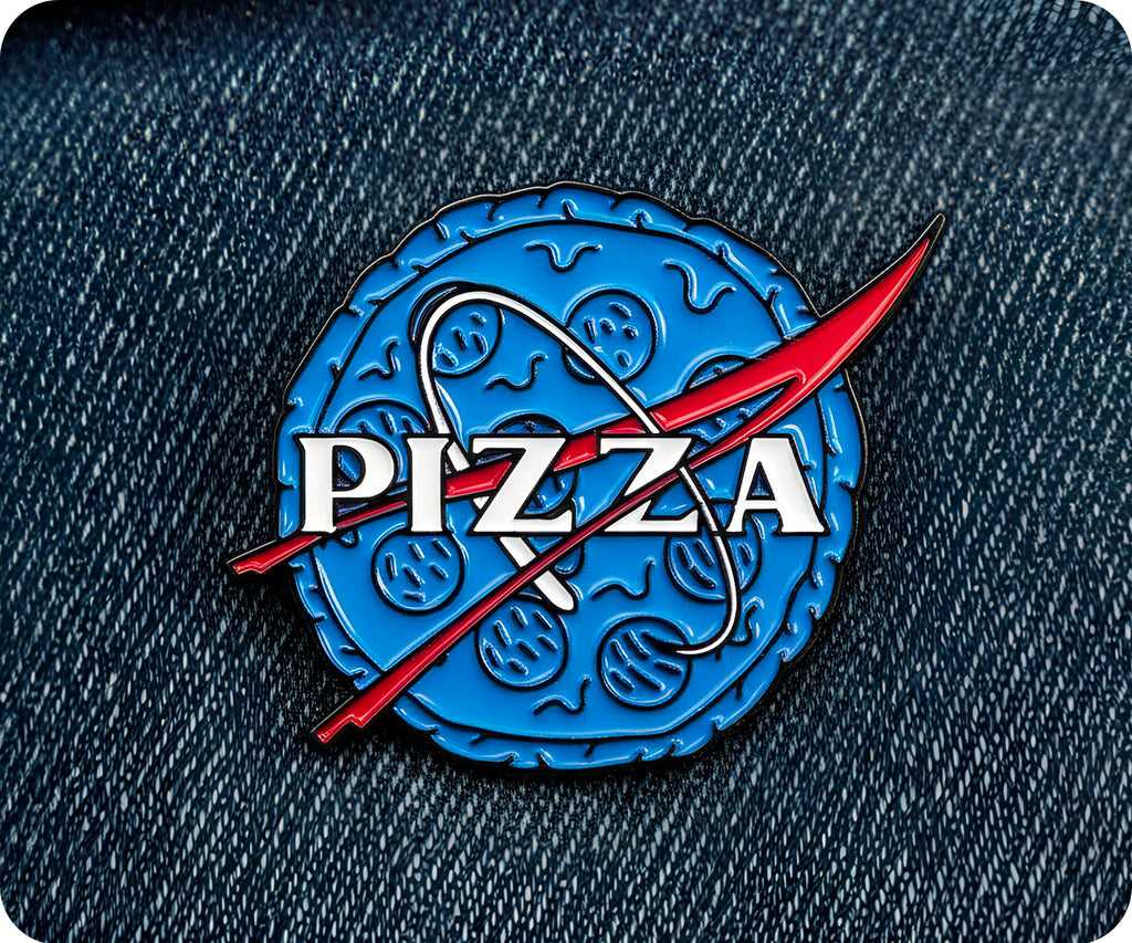 NASA Space Pizza Pin Badge