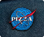 NASA Space Pizza Pin Badge