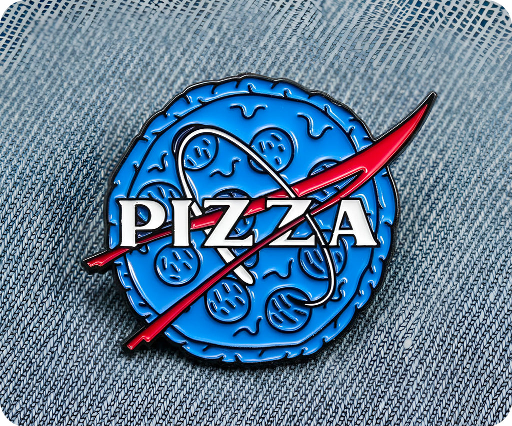 NASA Space Pizza Pin Badge