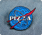 NASA Space Pizza Pin Badge
