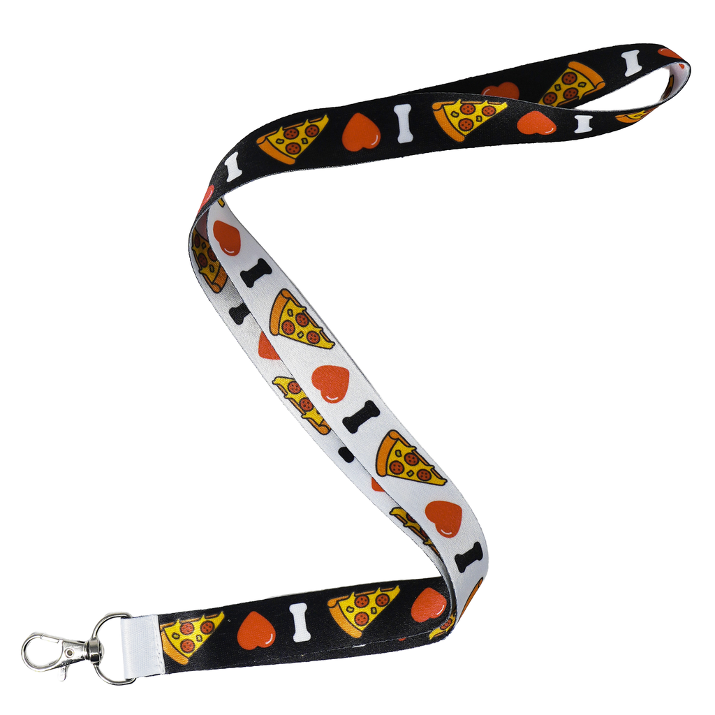 I Love Pizza Fast Food Lanyard