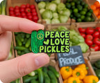 Peace Love Pickles Pin Badge