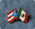 Puerto Rico & Mexico Friendship Pin Badge
