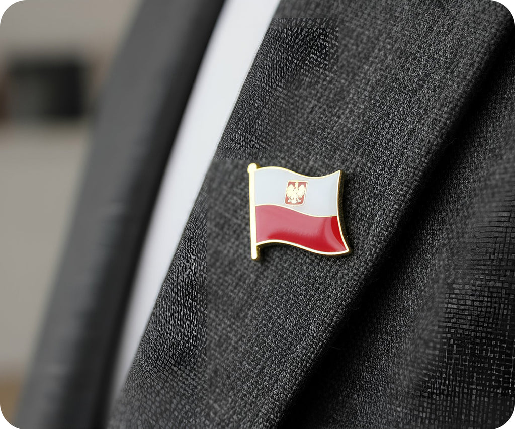 Poland Naval Crest Flag Pin Badge