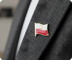 Poland Naval Crest Flag Pin Badge
