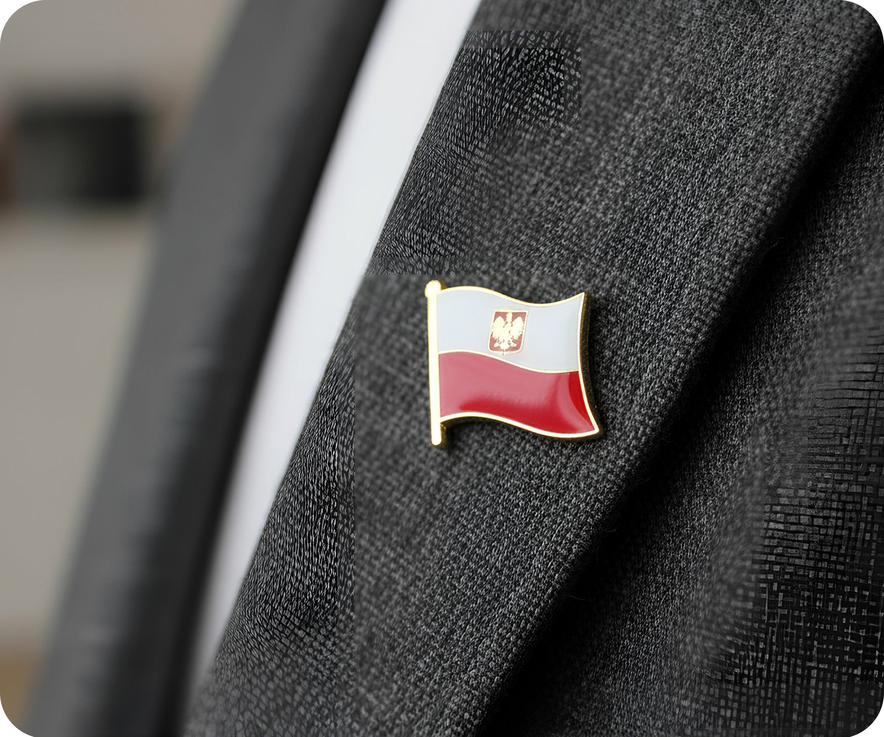 Poland Naval Crest Flag Pin Badge