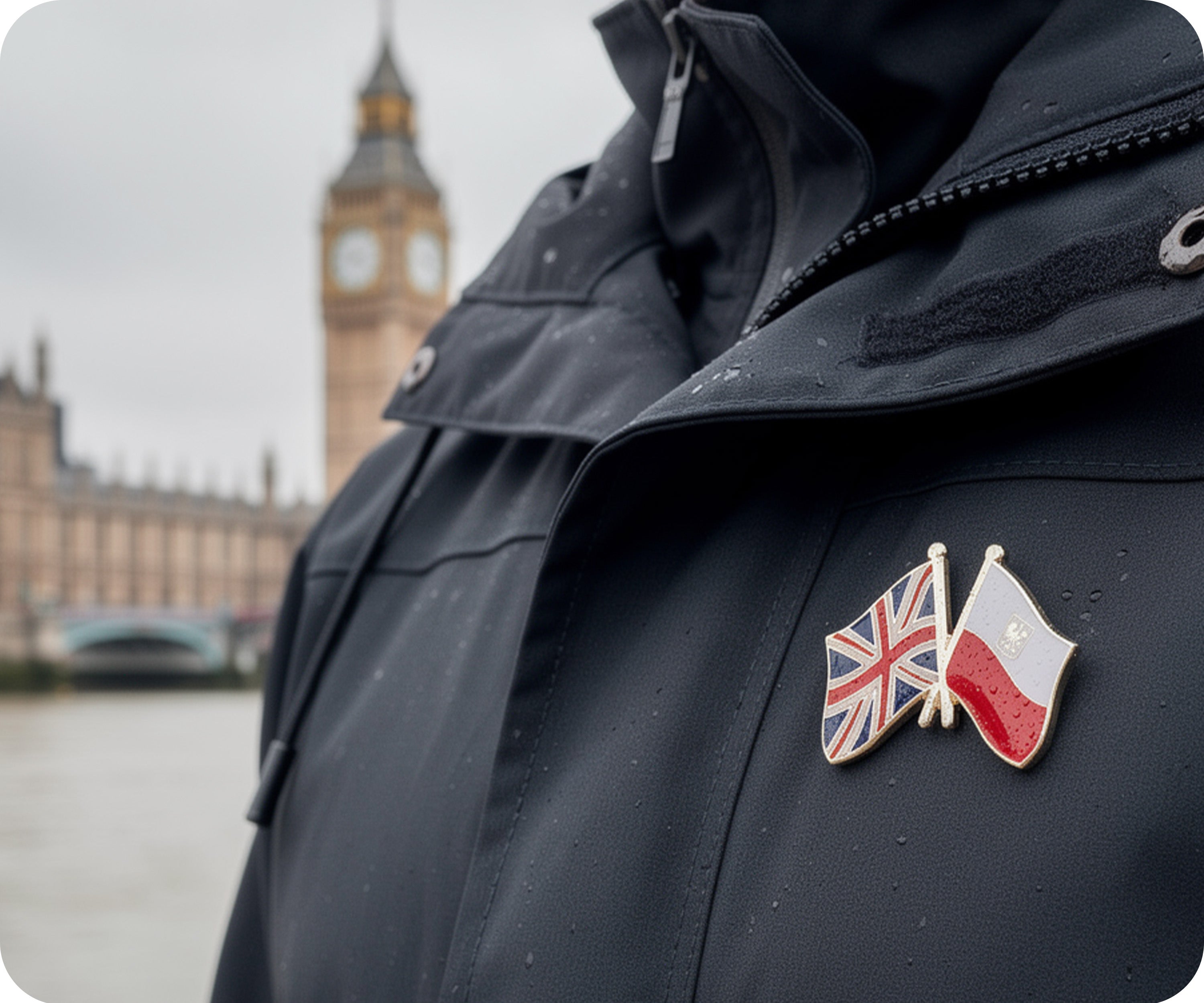 United Kingdom & Poland (Naval Crest) Friendship Pin Badge