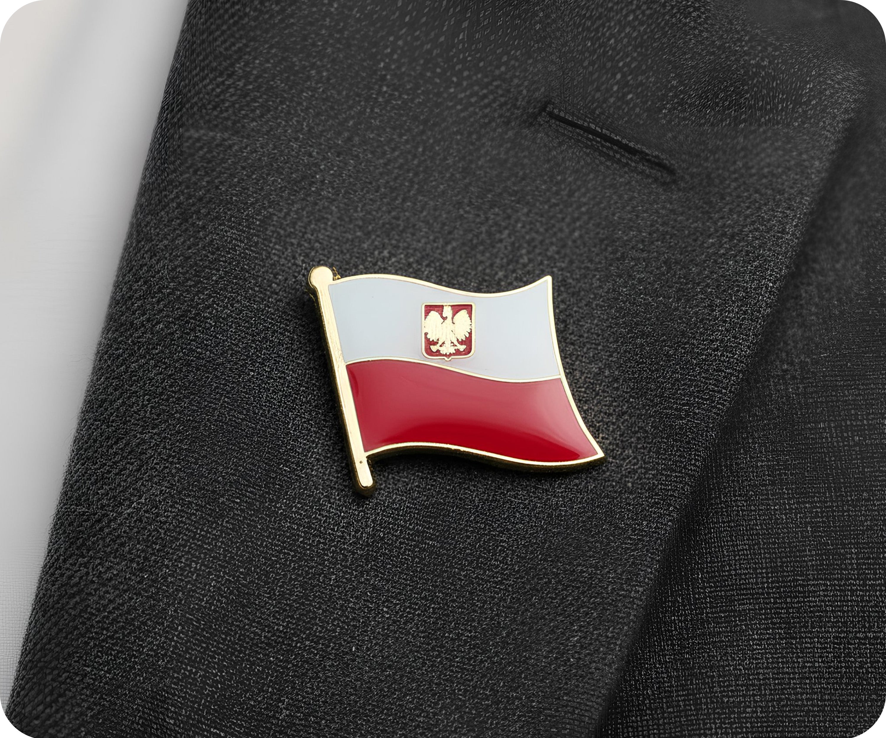Poland Naval Crest Flag Pin Badge