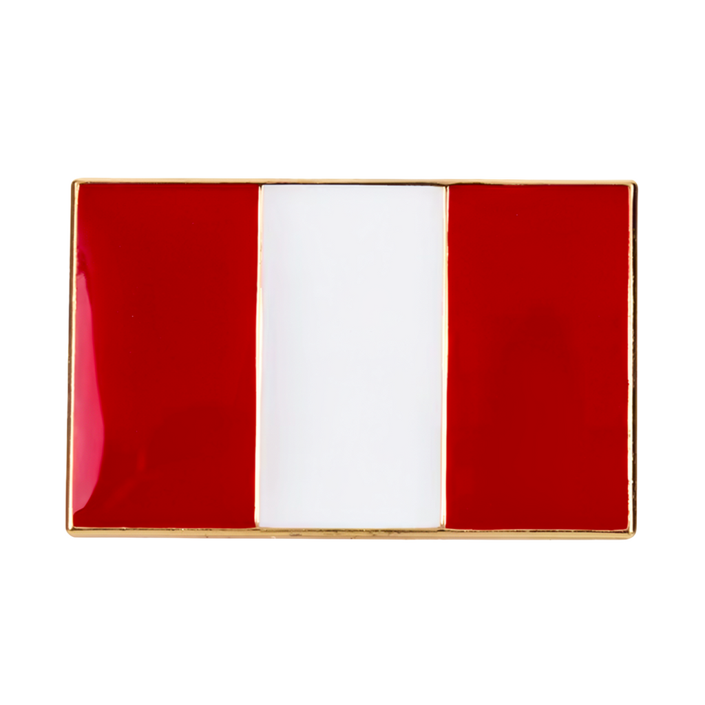 Peru Rectangle Flag Pin Badge