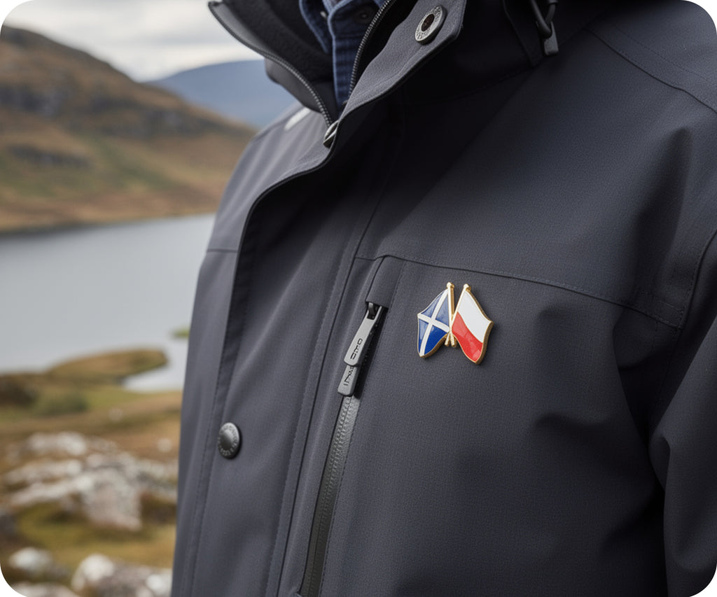 Scotland & Poland Friendship Pin Badge