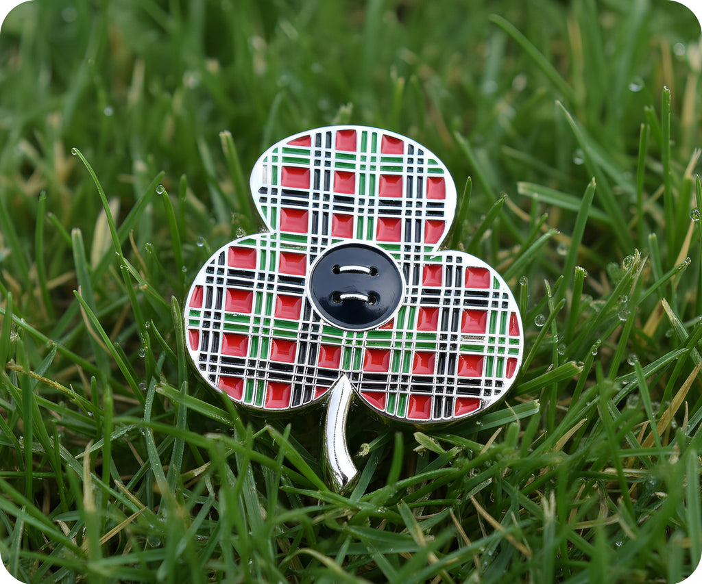 Tartan Poppy Pin Badge