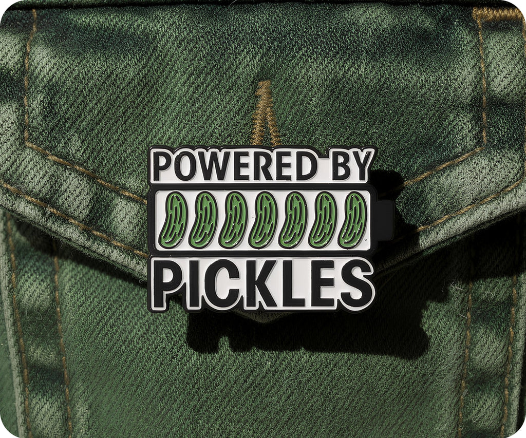 Powered By Pickles Pin Badge