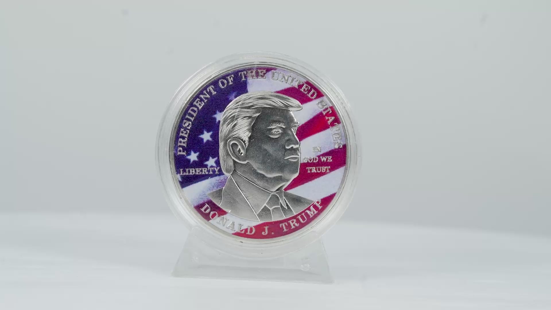 Moneda Conmemorativa de Plata de Donald J. Trump – “Presidente de los Estados Unidos”