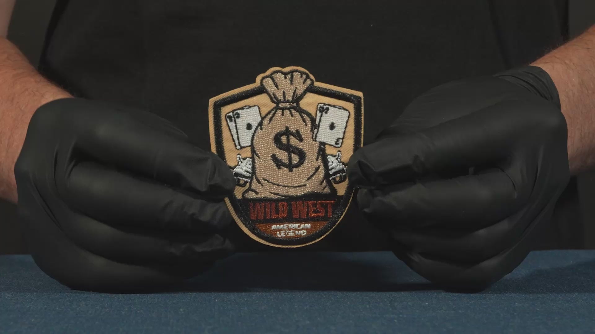 Wild West Money Pistol Poker Patch Iron On (7.5 x 8cm)