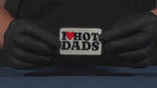 I Love Hot Dads Patch Iron On (7 x 5cm)