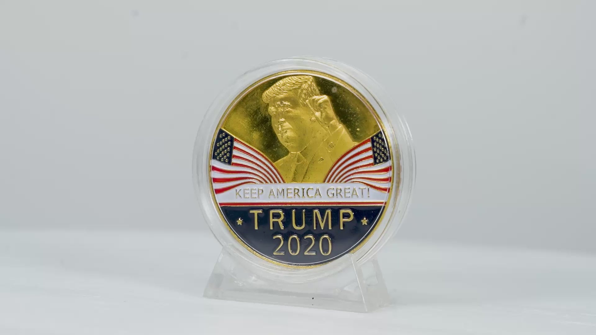 Moneda Conmemorativa Trump 2020 – "Mantengamos Grande a Estados Unidos" y Sello Presidencial