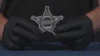 Sheriff Badge Silver Star Patch Iron On (8 x 8cm)