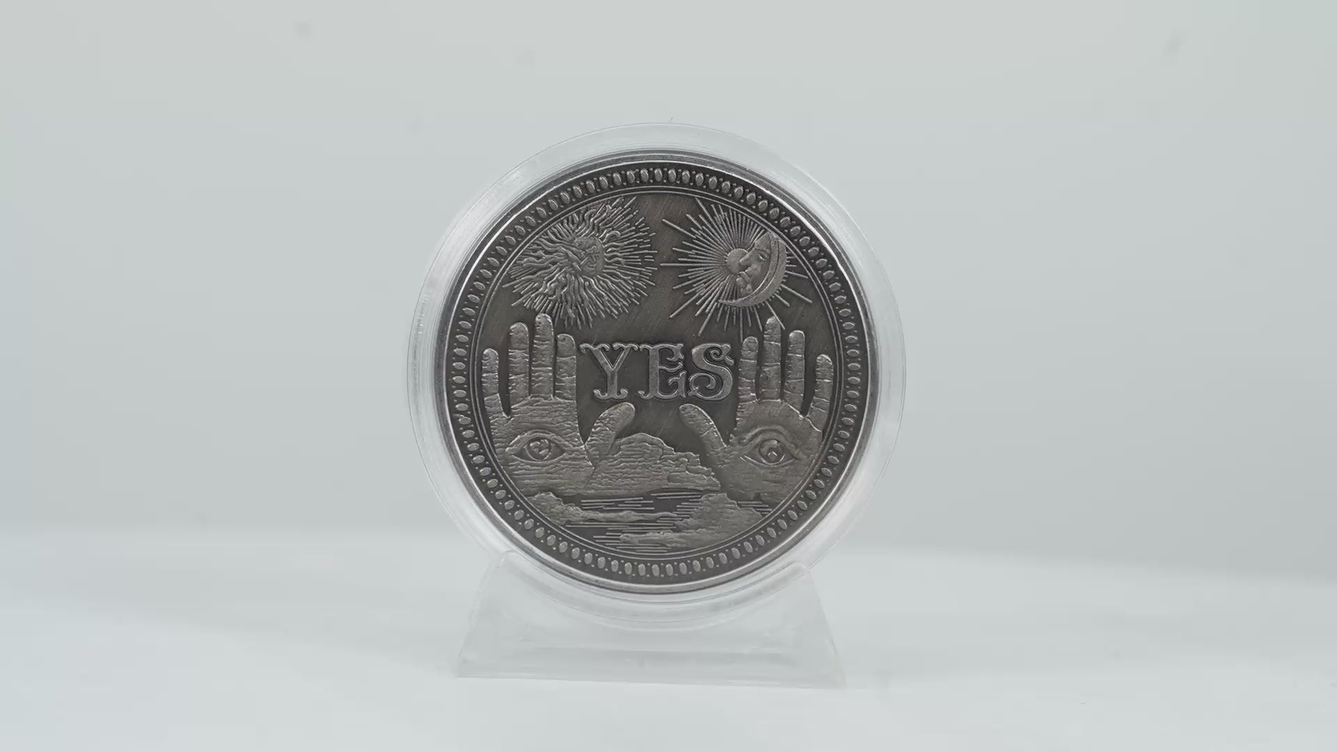 Moneda de adivinación SÍ/NO – Diseño de oráculo gótico