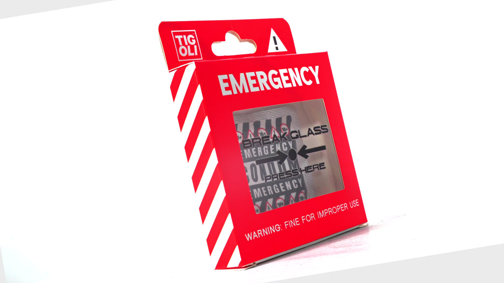 Emergency Condom in Gift Box – Funny Novelty Gag Gift, Break Glass in Case of Emergency