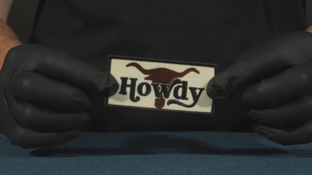 Howdy Buffalo Wild West Patch Iron On (9x 4cm)
