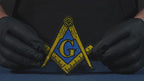 Free Masons Masonic Gold Patch Iron On (9 x 9cm)