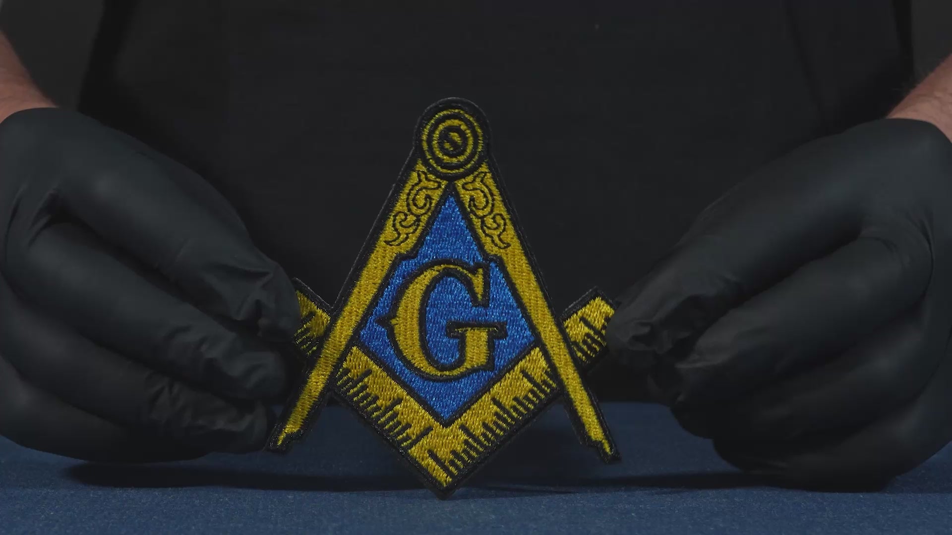 Free Masons Masonic Gold Patch Iron On (9 x 9cm)