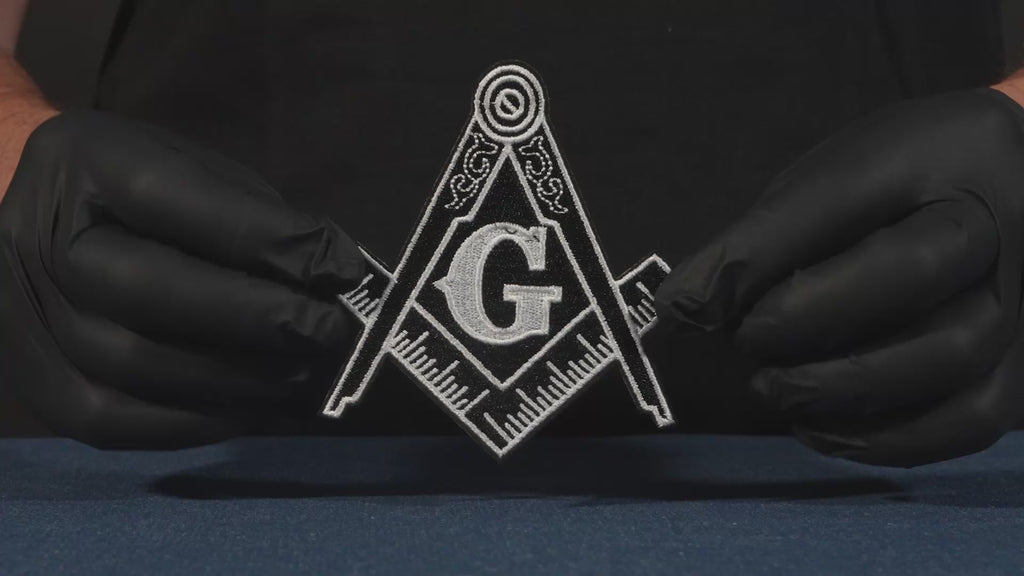 Free Masons Masonic Black Patch Iron On (9 x 9cm)