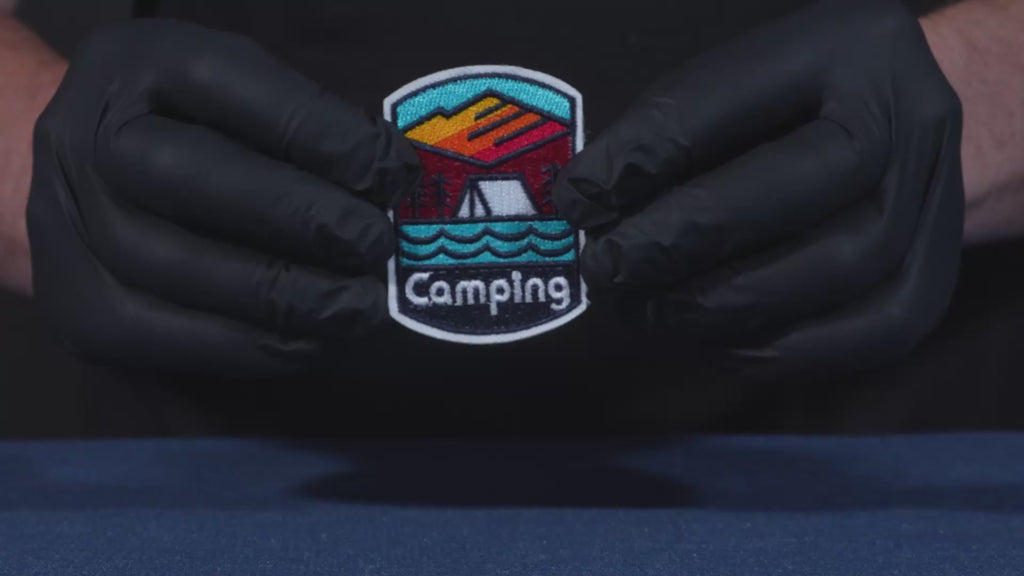 Camping Travel Patch Iron On (6.5 x 4.5cm)