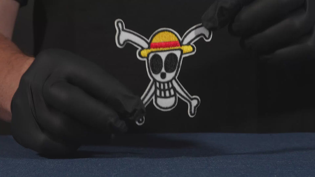 Pirate Skull & Crossed Bones Patch Iron On (8 x 8cm)