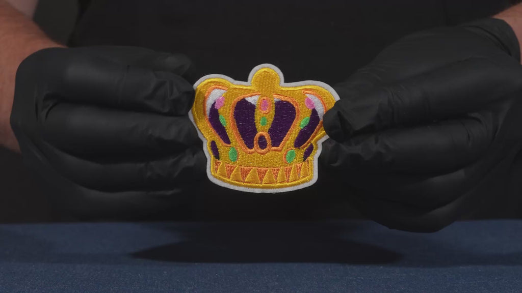 Golden Royal Crown Patch Iron On (7 x 6cm)