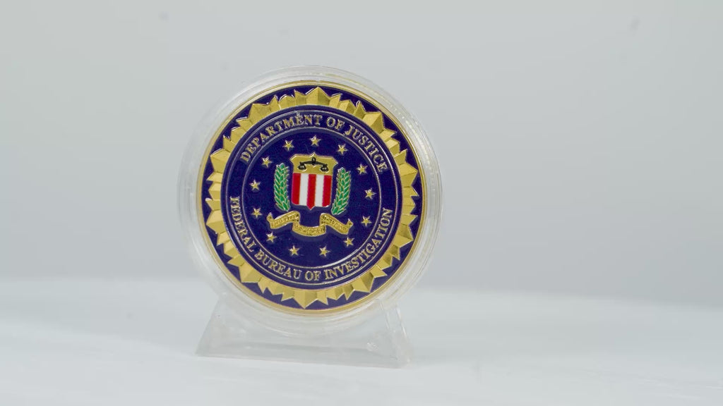 FBI Commemorative Coin – Great Seal & Department of Justice (Gold Edition)