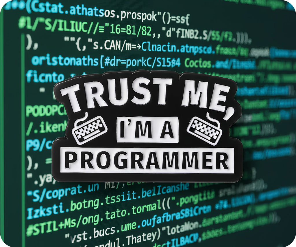 Trust Me I'm A Programmer Code Pin Badge