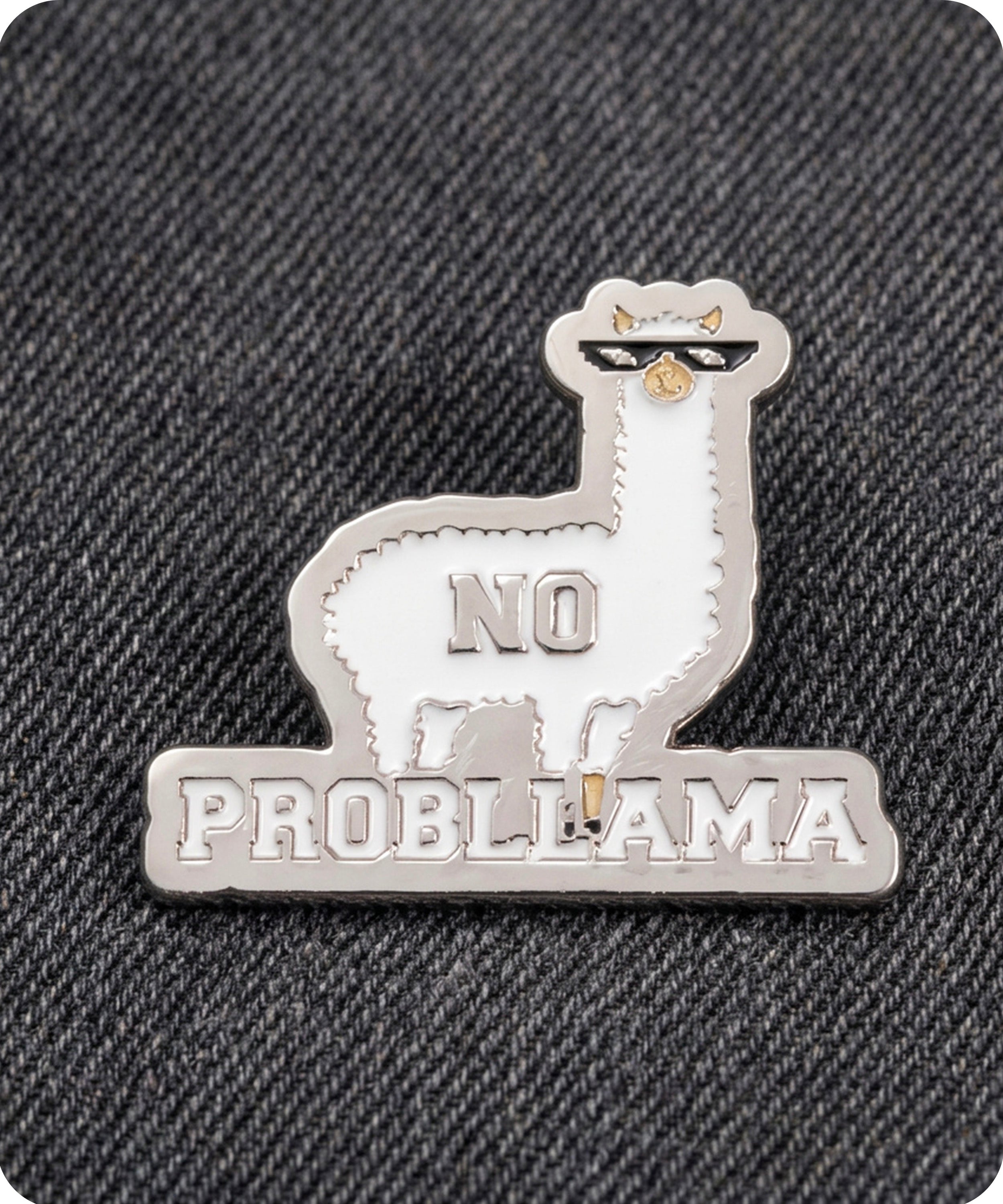 No Probllama Enamel Lapel Pin Badge