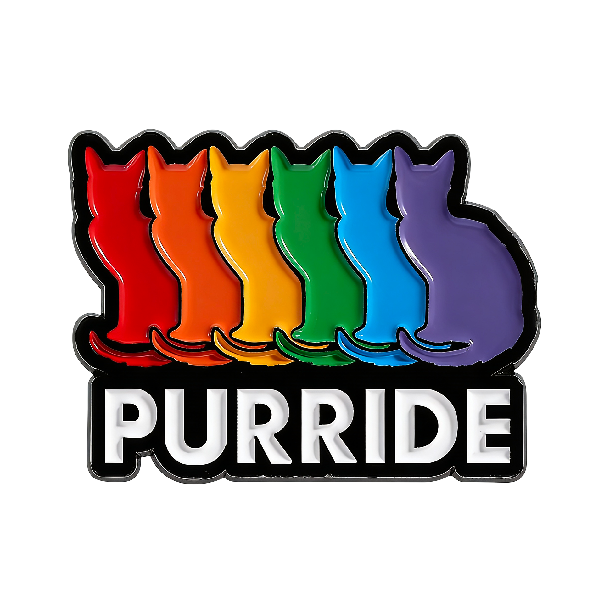 Insignia con el orgullo gay de gatos Purride