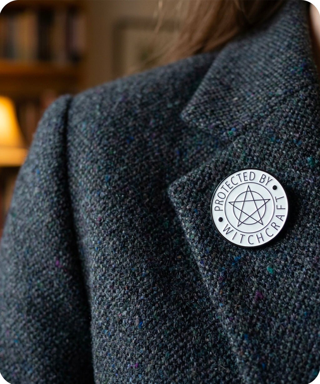 Protected By Witchcraft Enamel Pin Badge