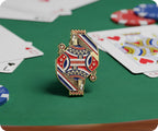 Queen Card Suits Poker Pin Badge