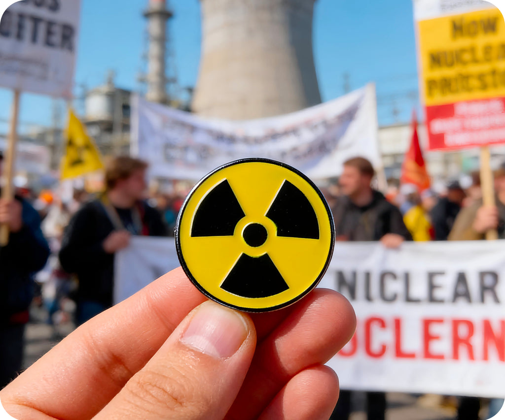 Radioactive Symbol Pin Badge