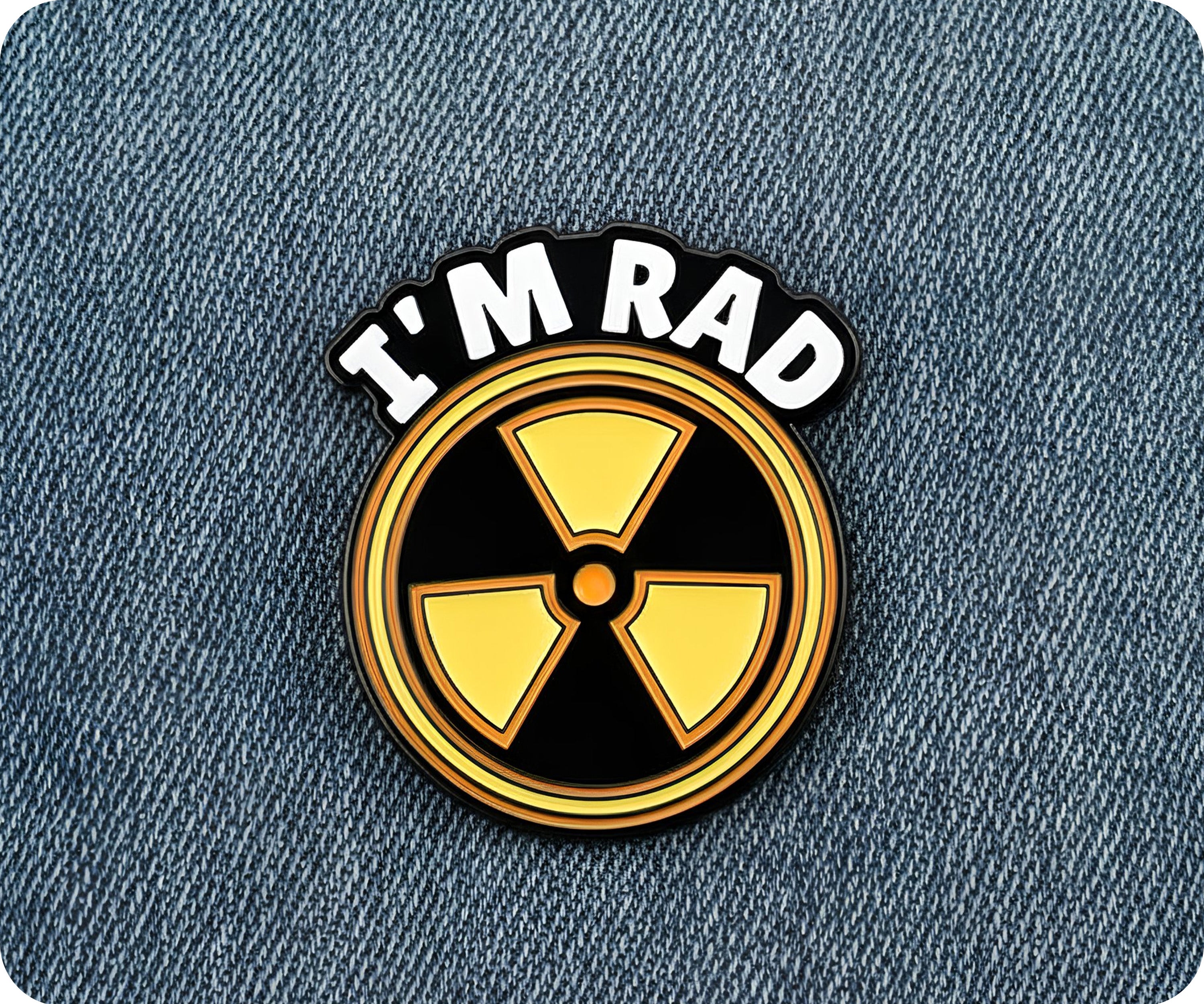 ¡Soy Rad! Insignia de pin radiactiva Imagen secundaria del producto