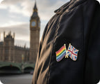 Rainbow & United Kingdom UK Friendship Pin Badge