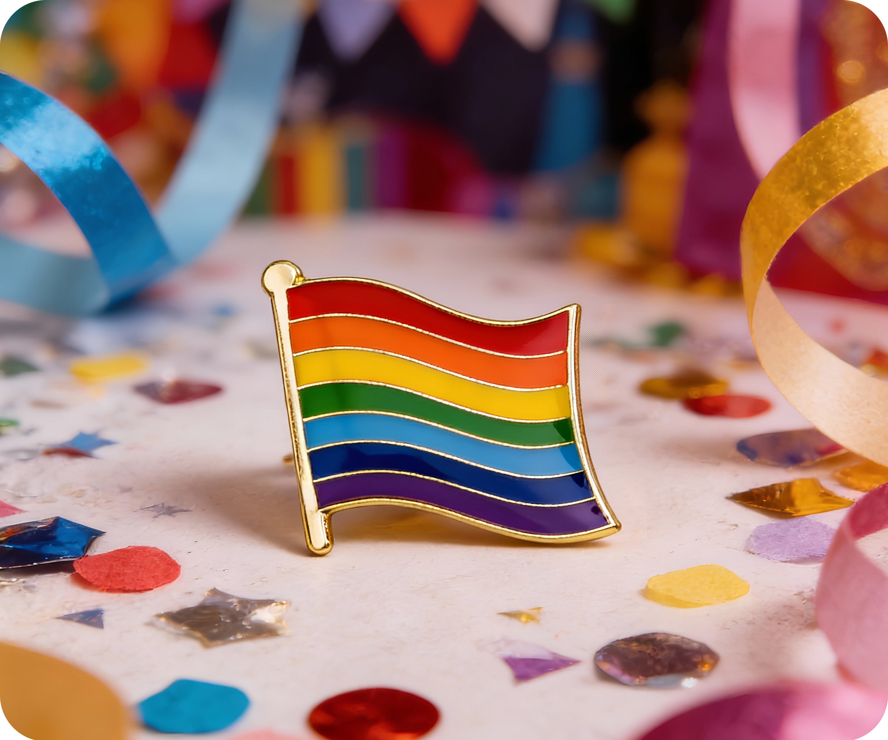 Pin con la bandera del arcoíris