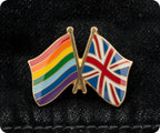 Rainbow & United Kingdom UK Friendship Pin Badge