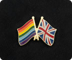 Rainbow & United Kingdom UK Friendship Pin Badge