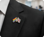 Rainbow & United Kingdom UK Friendship Pin Badge