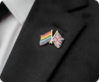 Rainbow & United Kingdom UK Friendship Pin Badge