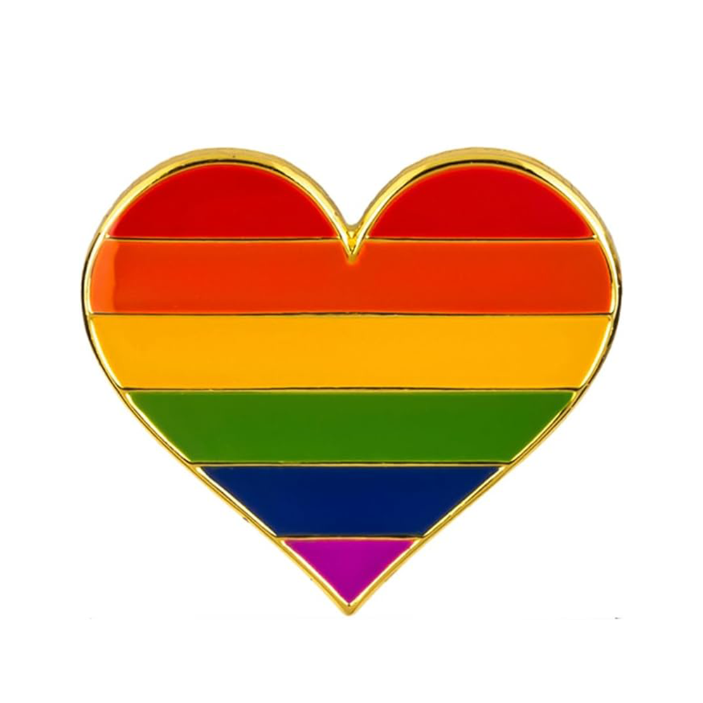 Pin con forma de corazón y arcoíris del orgullo Imagen principal del producto