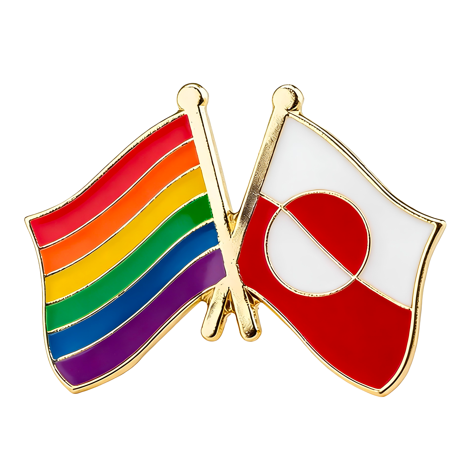Insignia de amistad Rainbow y Groenlandia Imagen principal del producto