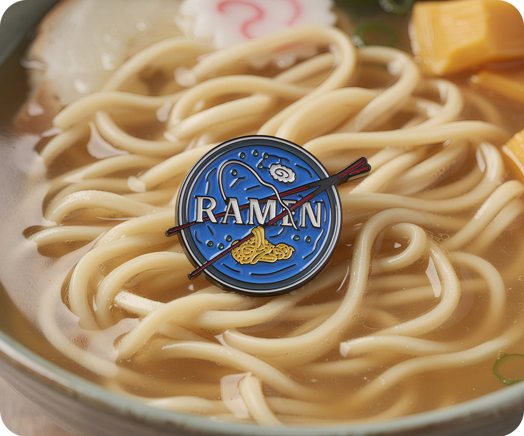 NASA Funny Ramen Pin Badge